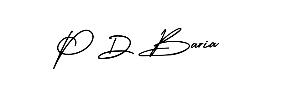 How to make P D Baria signature? AmerikaSignatureDemo-Regular is a professional autograph style. Create handwritten signature for P D Baria name. P D Baria signature style 3 images and pictures png