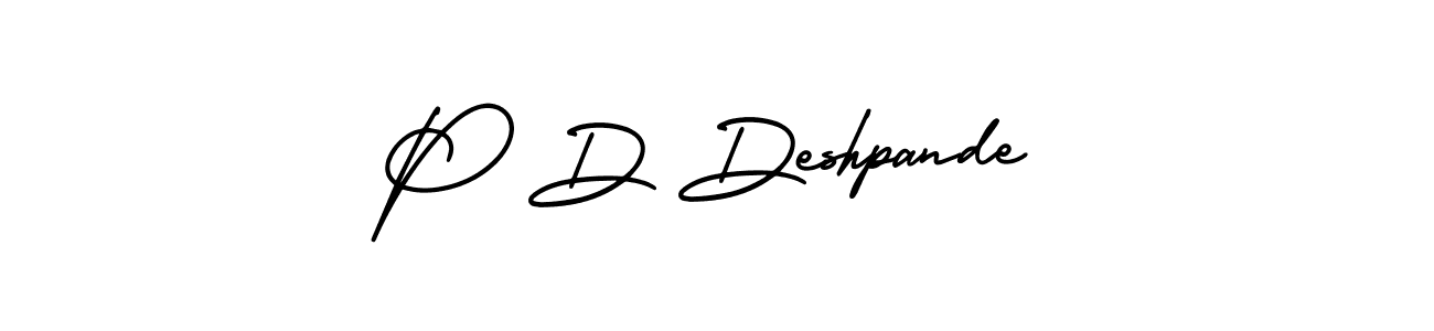 This is the best signature style for the P D Deshpande name. Also you like these signature font (AmerikaSignatureDemo-Regular). Mix name signature. P D Deshpande signature style 3 images and pictures png