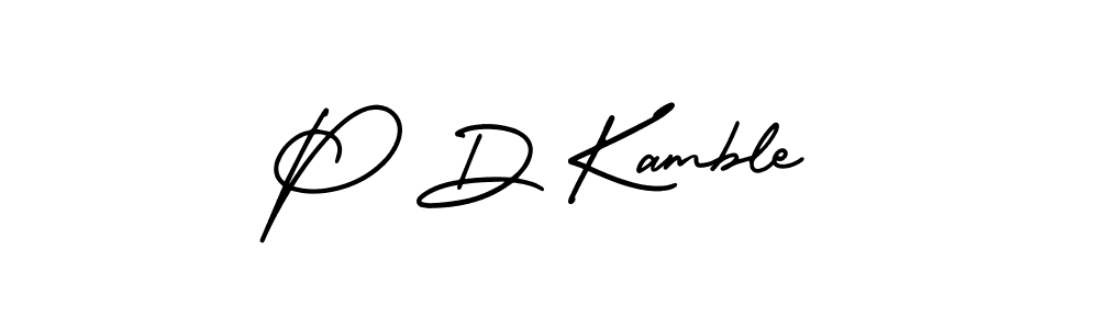 How to make P D Kamble signature? AmerikaSignatureDemo-Regular is a professional autograph style. Create handwritten signature for P D Kamble name. P D Kamble signature style 3 images and pictures png