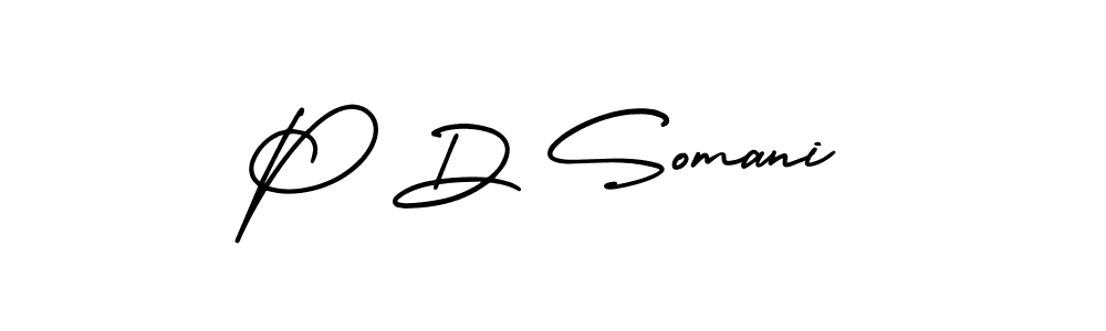 AmerikaSignatureDemo-Regular is a professional signature style that is perfect for those who want to add a touch of class to their signature. It is also a great choice for those who want to make their signature more unique. Get P D Somani name to fancy signature for free. P D Somani signature style 3 images and pictures png