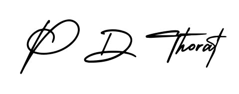 Create an unforgettable impression when signing with P D Thorat name styled in AmerikaSignatureDemo-Regular typography. 100% free online generator. P D Thorat signature style 3 images and pictures png