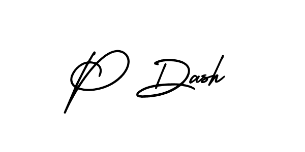 Design your own signature with our free online signature maker. With this signature software, you can create a handwritten (AmerikaSignatureDemo-Regular) signature for name P Dash. P Dash signature style 3 images and pictures png