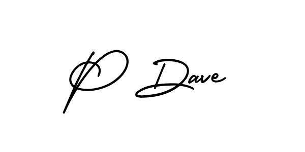 P Dave stylish signature style. Best Handwritten Sign (AmerikaSignatureDemo-Regular) for my name. Handwritten Signature Collection Ideas for my name P Dave. P Dave signature style 3 images and pictures png