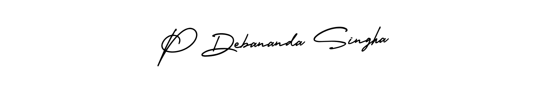 How to make P Debananda Singha signature? AmerikaSignatureDemo-Regular is a professional autograph style. Create handwritten signature for P Debananda Singha name. P Debananda Singha signature style 3 images and pictures png