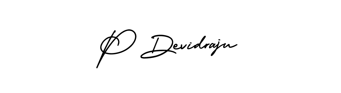 Use a signature maker to create a handwritten signature online. With this signature software, you can design (AmerikaSignatureDemo-Regular) your own signature for name P Devidraju. P Devidraju signature style 3 images and pictures png
