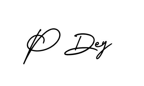 How to Draw P Dey signature style? AmerikaSignatureDemo-Regular is a latest design signature styles for name P Dey. P Dey signature style 3 images and pictures png