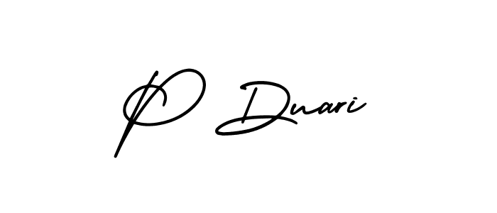 Also You can easily find your signature by using the search form. We will create P Duari name handwritten signature images for you free of cost using AmerikaSignatureDemo-Regular sign style. P Duari signature style 3 images and pictures png