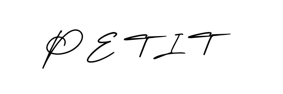 This is the best signature style for the P E T I T name. Also you like these signature font (AmerikaSignatureDemo-Regular). Mix name signature. P E T I T signature style 3 images and pictures png