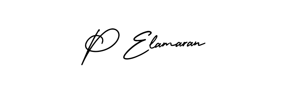 AmerikaSignatureDemo-Regular is a professional signature style that is perfect for those who want to add a touch of class to their signature. It is also a great choice for those who want to make their signature more unique. Get P Elamaran name to fancy signature for free. P Elamaran signature style 3 images and pictures png