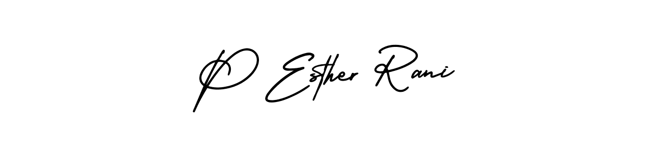 Best and Professional Signature Style for P Esther Rani. AmerikaSignatureDemo-Regular Best Signature Style Collection. P Esther Rani signature style 3 images and pictures png