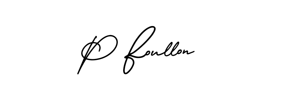 if you are searching for the best signature style for your name P Foullon. so please give up your signature search. here we have designed multiple signature styles  using AmerikaSignatureDemo-Regular. P Foullon signature style 3 images and pictures png