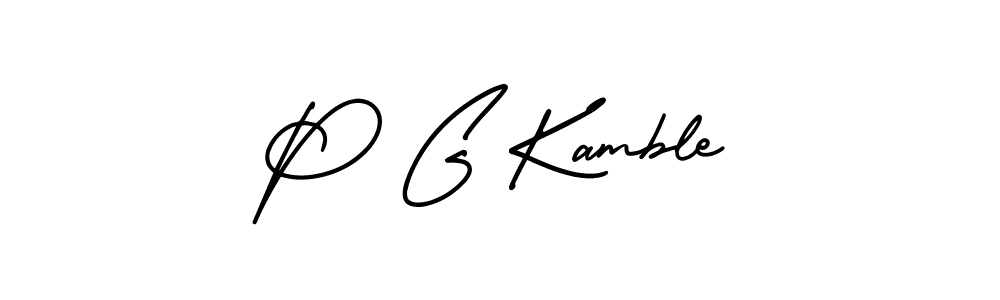 It looks lik you need a new signature style for name P G Kamble. Design unique handwritten (AmerikaSignatureDemo-Regular) signature with our free signature maker in just a few clicks. P G Kamble signature style 3 images and pictures png