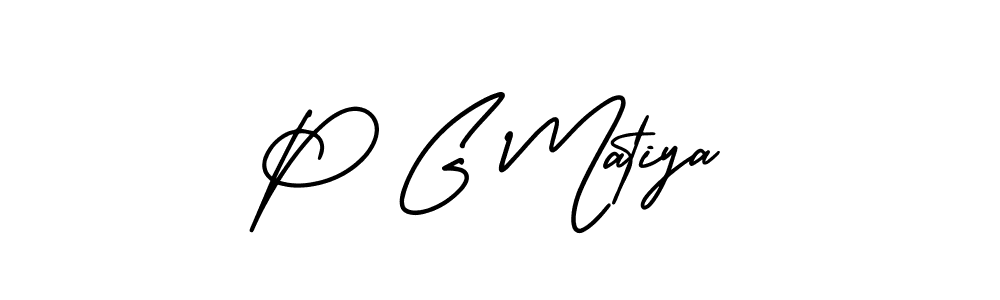 How to make P G Matiya signature? AmerikaSignatureDemo-Regular is a professional autograph style. Create handwritten signature for P G Matiya name. P G Matiya signature style 3 images and pictures png