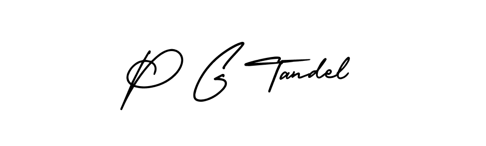 How to Draw P G Tandel signature style? AmerikaSignatureDemo-Regular is a latest design signature styles for name P G Tandel. P G Tandel signature style 3 images and pictures png