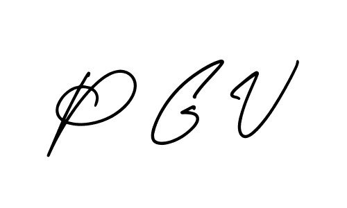 Also we have P G V name is the best signature style. Create professional handwritten signature collection using AmerikaSignatureDemo-Regular autograph style. P G V signature style 3 images and pictures png