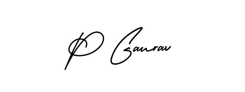 Make a beautiful signature design for name P Gaurav. Use this online signature maker to create a handwritten signature for free. P Gaurav signature style 3 images and pictures png