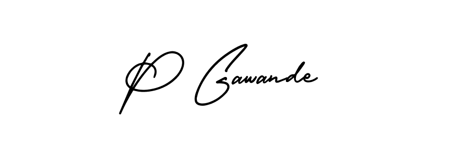 How to Draw P Gawande signature style? AmerikaSignatureDemo-Regular is a latest design signature styles for name P Gawande. P Gawande signature style 3 images and pictures png