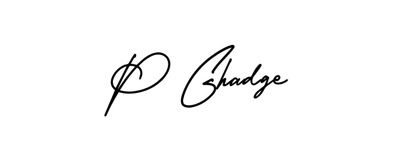 AmerikaSignatureDemo-Regular is a professional signature style that is perfect for those who want to add a touch of class to their signature. It is also a great choice for those who want to make their signature more unique. Get P Ghadge name to fancy signature for free. P Ghadge signature style 3 images and pictures png