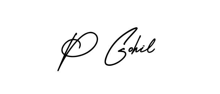 Make a short P Gohil signature style. Manage your documents anywhere anytime using AmerikaSignatureDemo-Regular. Create and add eSignatures, submit forms, share and send files easily. P Gohil signature style 3 images and pictures png