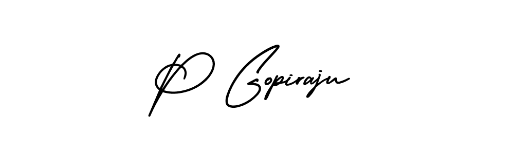 It looks lik you need a new signature style for name P Gopiraju. Design unique handwritten (AmerikaSignatureDemo-Regular) signature with our free signature maker in just a few clicks. P Gopiraju signature style 3 images and pictures png