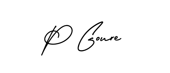 How to Draw P Goure signature style? AmerikaSignatureDemo-Regular is a latest design signature styles for name P Goure. P Goure signature style 3 images and pictures png