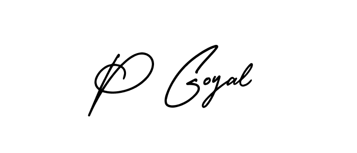 Also You can easily find your signature by using the search form. We will create P Goyal name handwritten signature images for you free of cost using AmerikaSignatureDemo-Regular sign style. P Goyal signature style 3 images and pictures png