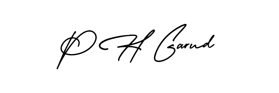 Make a beautiful signature design for name P H Garud. Use this online signature maker to create a handwritten signature for free. P H Garud signature style 3 images and pictures png