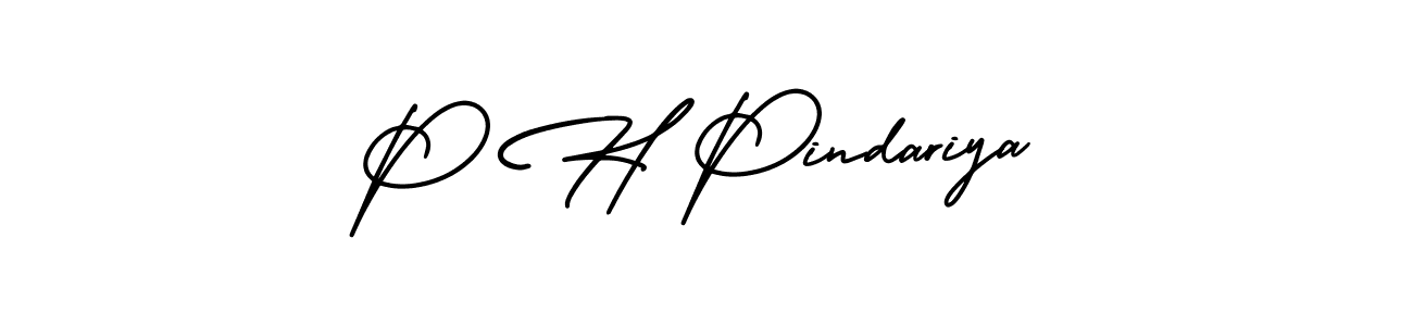 It looks lik you need a new signature style for name P H Pindariya. Design unique handwritten (AmerikaSignatureDemo-Regular) signature with our free signature maker in just a few clicks. P H Pindariya signature style 3 images and pictures png