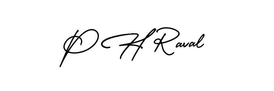 It looks lik you need a new signature style for name P H Raval. Design unique handwritten (AmerikaSignatureDemo-Regular) signature with our free signature maker in just a few clicks. P H Raval signature style 3 images and pictures png