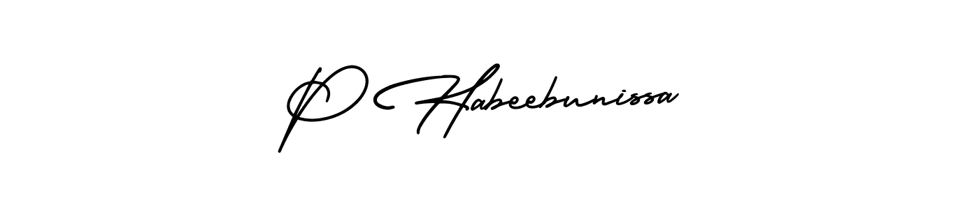 Check out images of Autograph of P Habeebunissa name. Actor P Habeebunissa Signature Style. AmerikaSignatureDemo-Regular is a professional sign style online. P Habeebunissa signature style 3 images and pictures png