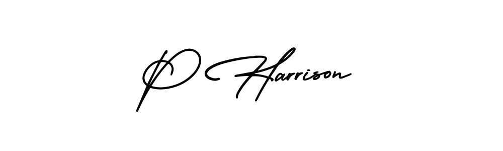 P Harrison stylish signature style. Best Handwritten Sign (AmerikaSignatureDemo-Regular) for my name. Handwritten Signature Collection Ideas for my name P Harrison. P Harrison signature style 3 images and pictures png