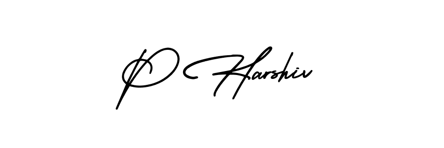 Make a beautiful signature design for name P Harshiv. Use this online signature maker to create a handwritten signature for free. P Harshiv signature style 3 images and pictures png