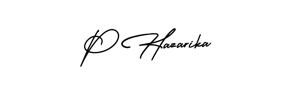 P Hazarika stylish signature style. Best Handwritten Sign (AmerikaSignatureDemo-Regular) for my name. Handwritten Signature Collection Ideas for my name P Hazarika. P Hazarika signature style 3 images and pictures png