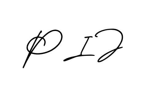 The best way (AmerikaSignatureDemo-Regular) to make a short signature is to pick only two or three words in your name. The name P I J include a total of six letters. For converting this name. P I J signature style 3 images and pictures png