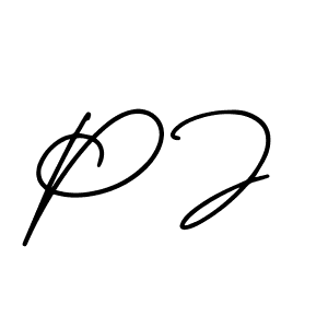 You should practise on your own different ways (AmerikaSignatureDemo-Regular) to write your name (P J) in signature. don't let someone else do it for you. P J signature style 3 images and pictures png