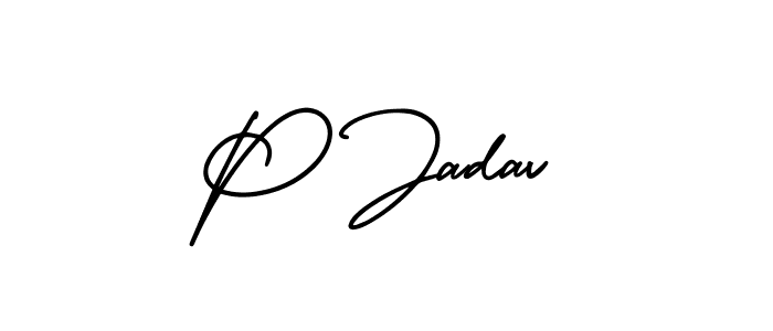 Make a beautiful signature design for name P Jadav. Use this online signature maker to create a handwritten signature for free. P Jadav signature style 3 images and pictures png