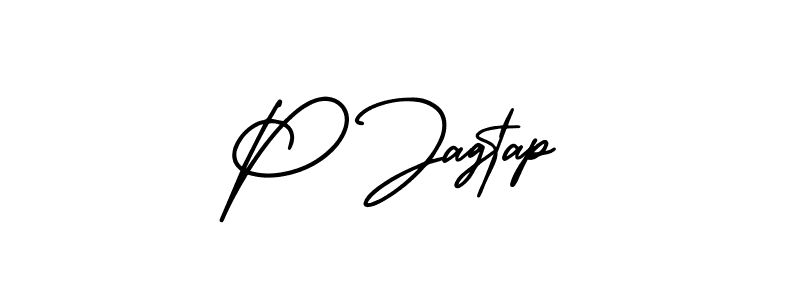 How to Draw P Jagtap signature style? AmerikaSignatureDemo-Regular is a latest design signature styles for name P Jagtap. P Jagtap signature style 3 images and pictures png