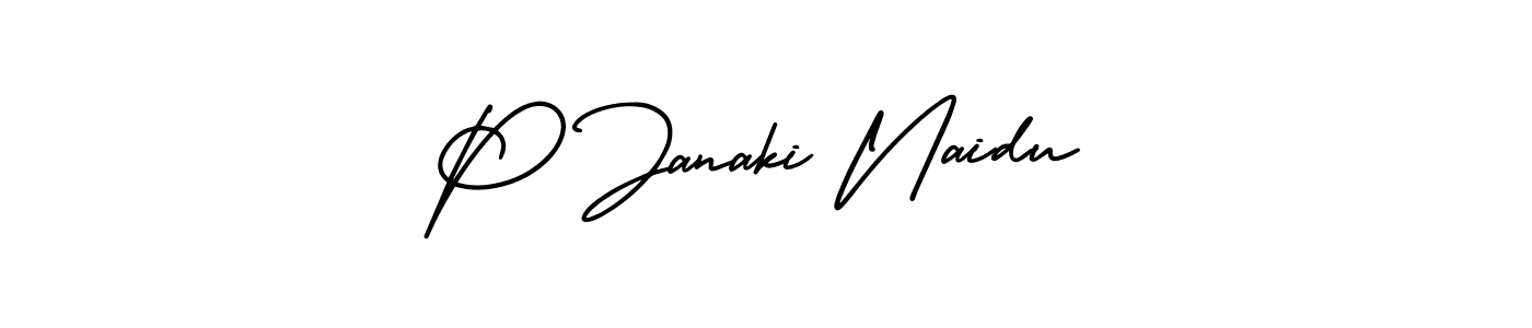 How to make P Janaki Naidu signature? AmerikaSignatureDemo-Regular is a professional autograph style. Create handwritten signature for P Janaki Naidu name. P Janaki Naidu signature style 3 images and pictures png