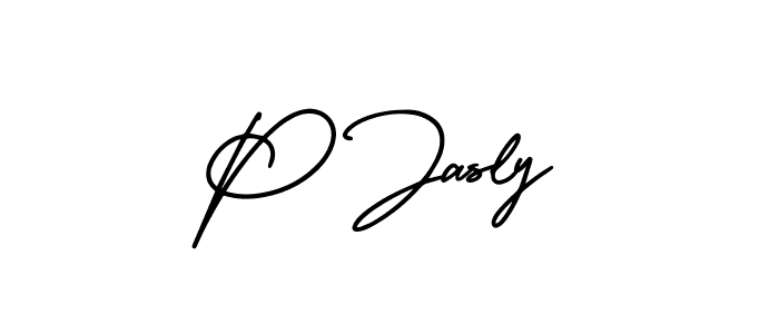 It looks lik you need a new signature style for name P Jasly. Design unique handwritten (AmerikaSignatureDemo-Regular) signature with our free signature maker in just a few clicks. P Jasly signature style 3 images and pictures png