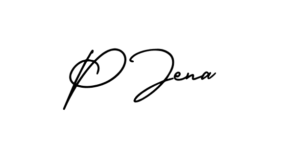 Design your own signature with our free online signature maker. With this signature software, you can create a handwritten (AmerikaSignatureDemo-Regular) signature for name P Jena. P Jena signature style 3 images and pictures png