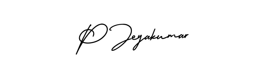 Make a beautiful signature design for name P Jeyakumar. With this signature (AmerikaSignatureDemo-Regular) style, you can create a handwritten signature for free. P Jeyakumar signature style 3 images and pictures png