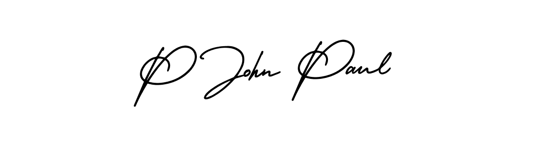 Make a beautiful signature design for name P John Paul. Use this online signature maker to create a handwritten signature for free. P John Paul signature style 3 images and pictures png