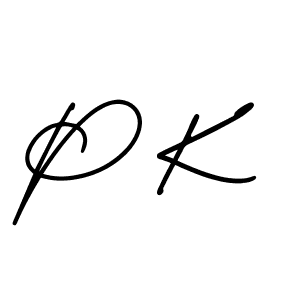 Design your own signature with our free online signature maker. With this signature software, you can create a handwritten (AmerikaSignatureDemo-Regular) signature for name P K. P K signature style 3 images and pictures png