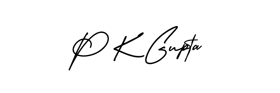 Make a beautiful signature design for name P K Gupta. With this signature (AmerikaSignatureDemo-Regular) style, you can create a handwritten signature for free. P K Gupta signature style 3 images and pictures png