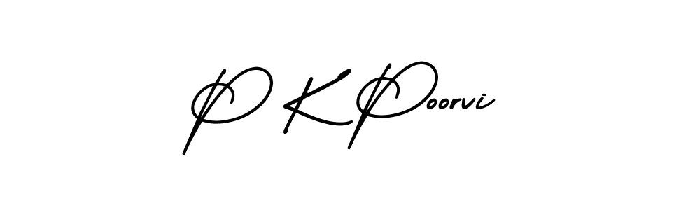 How to make P K Poorvi signature? AmerikaSignatureDemo-Regular is a professional autograph style. Create handwritten signature for P K Poorvi name. P K Poorvi signature style 3 images and pictures png