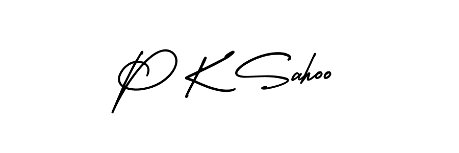 How to make P K Sahoo signature? AmerikaSignatureDemo-Regular is a professional autograph style. Create handwritten signature for P K Sahoo name. P K Sahoo signature style 3 images and pictures png