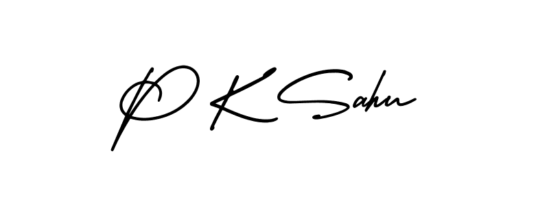 AmerikaSignatureDemo-Regular is a professional signature style that is perfect for those who want to add a touch of class to their signature. It is also a great choice for those who want to make their signature more unique. Get P K Sahu name to fancy signature for free. P K Sahu signature style 3 images and pictures png