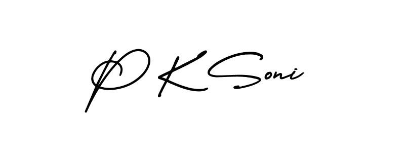 This is the best signature style for the P K Soni name. Also you like these signature font (AmerikaSignatureDemo-Regular). Mix name signature. P K Soni signature style 3 images and pictures png