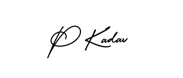 Make a beautiful signature design for name P Kadav. Use this online signature maker to create a handwritten signature for free. P Kadav signature style 3 images and pictures png