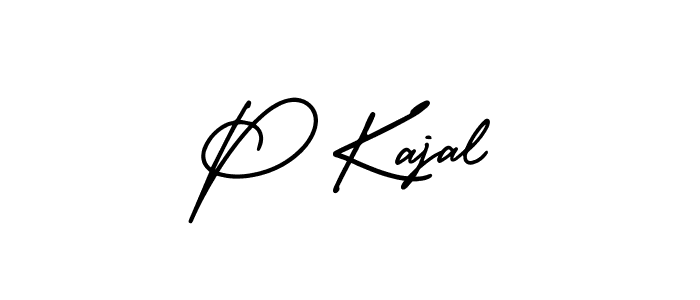 The best way (AmerikaSignatureDemo-Regular) to make a short signature is to pick only two or three words in your name. The name P Kajal include a total of six letters. For converting this name. P Kajal signature style 3 images and pictures png